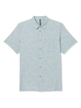Vuori Light Blue Short-Sleeve Button-Down Shirt